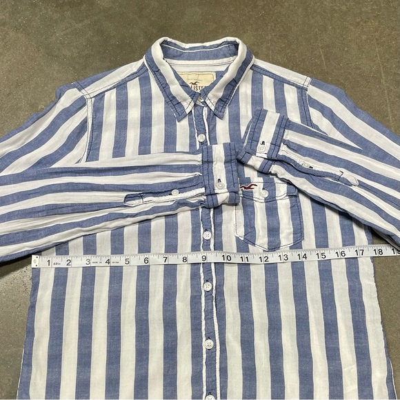 Vintage Hollister Striped Long Sleeve Button Up Y2K - Picture 5 of 8